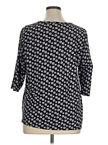 Ulla Popken 3/4 Sleeve Blouse (view 2)