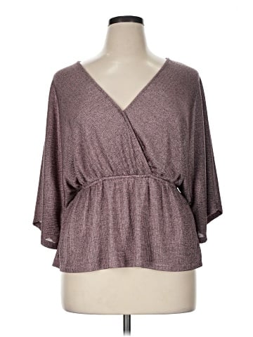 Aqua 3/4 Sleeve Top (view 1)
