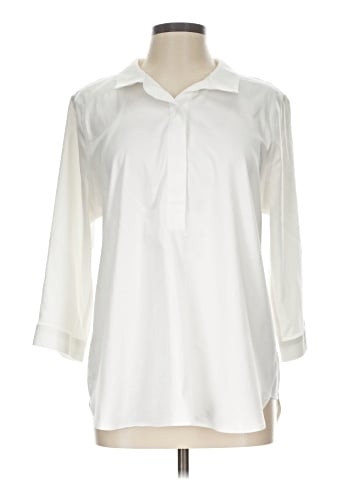 Chico's 3/4 Sleeve Button-Down Shirt (view 1)