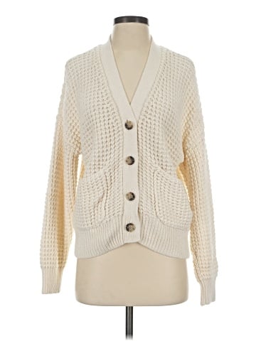 Madewell Waffle-Knit V-Neck Cardigan (view 1)