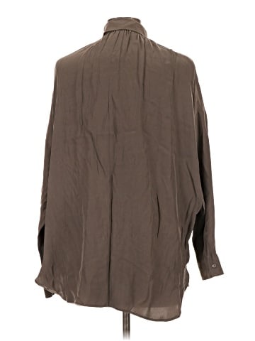Vince. Long Sleeve Silk Top (view 2)