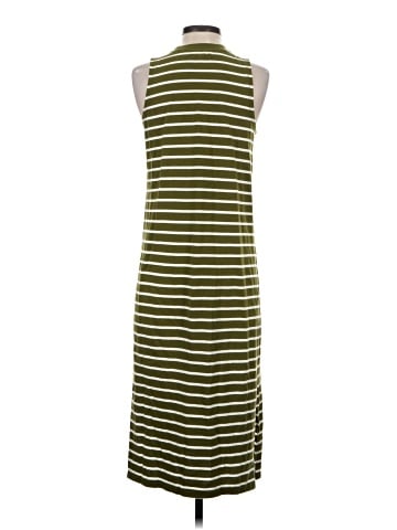 Madewell Organic Cotton Crewneck Tank Midi Dress in Stripe (view 2)