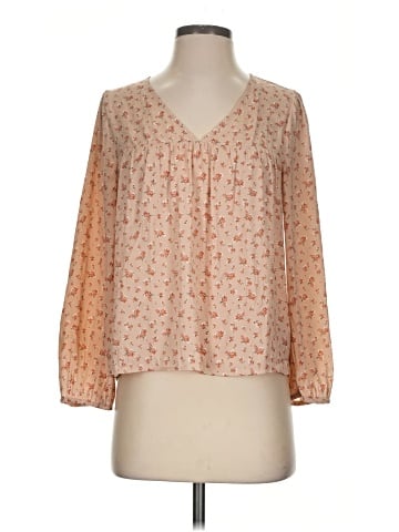 Madewell Satin Puff-Sleeve V-Neck Top in Baby's Breath (view 1)