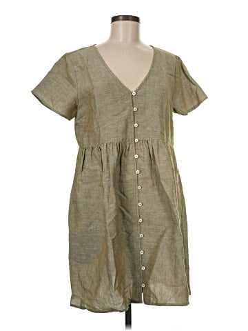 Madewell Linen-Blend Alexandra Button-Front Mini Dress (view 1)