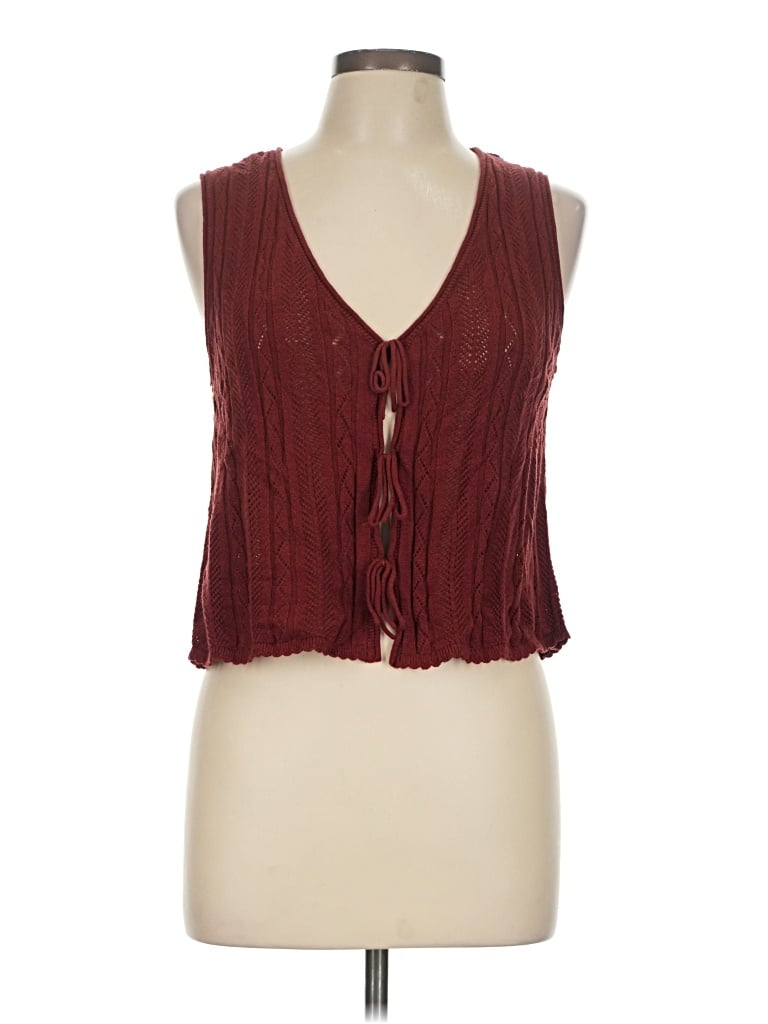 Pre-owned Old Navy Sleeveless Blouse In Burgundy
