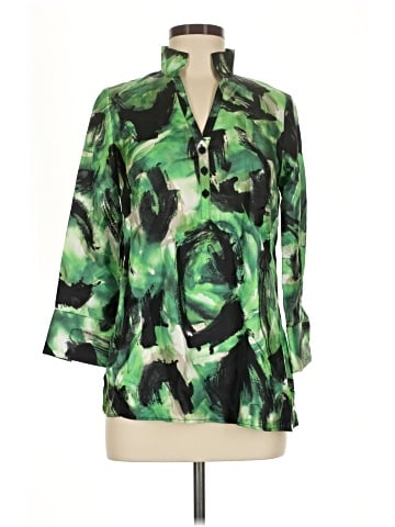 Leggiadro 3/4 Sleeve Silk Top (view 1)
