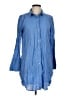 J.Crew Blue 3/4 Sleeve Button-Down Shirt Size M - photo 1