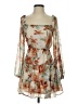 Lush 100% Polyester Floral Tan Cocktail Dress Size S - photo 1