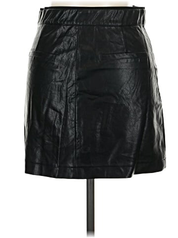 Olivaceous Faux Leather Skirt (view 2)