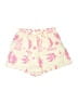 Unbranded 100% Polyester Print Ivory Shorts Size S - photo 1