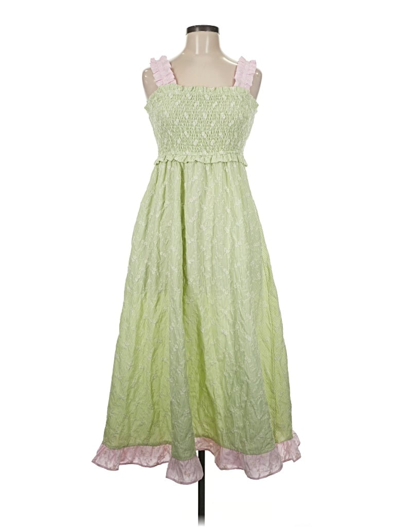 Pre-owned Easel Casual Dress In Green