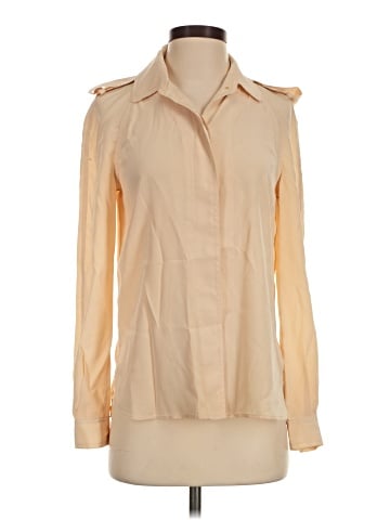 Diane von Furstenberg Long Sleeve Silk Top (view 1)
