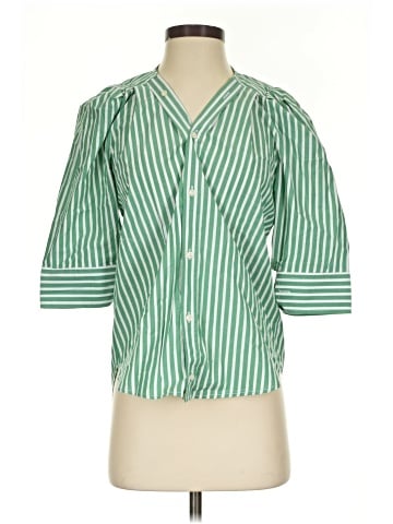 Kmj Jeans 3/4 Sleeve Button-Down Shirt (view 1)