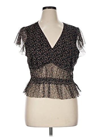 American Eagle Outfitters Short Sleeve Blouse (view 1)