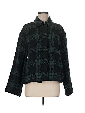 Madewell Flannel Boxy Shirt-Jacket in Plaid (view 1)