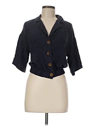 Zara TRF 3/4 Sleeve Button-Down Shirt (view 1)