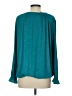 Left Coast by Dolan 100% Polyester Teal Long Sleeve Blouse Size S - photo 2