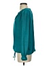 Left Coast by Dolan 100% Polyester Teal Long Sleeve Blouse Size S - photo 5