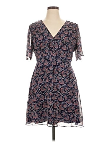 Madewell Orchard Flutter-Sleeve Dress in Fan Floral Mix (view 1)