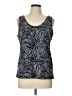 Anne Klein Floral Tropical White Blue Sleeveless Blouse Size L (estimated) - photo 1