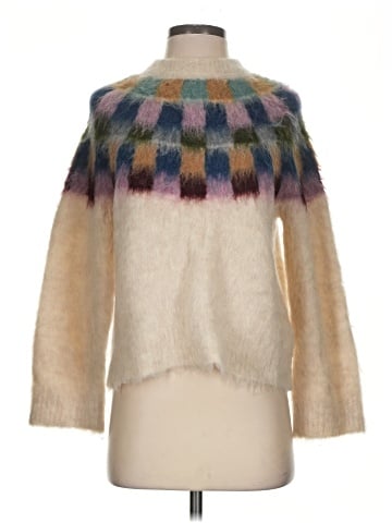 Madewell Brushed Checkerboard Fair Isle Oversized Sweater (view 1)