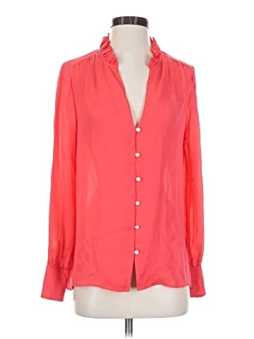 J.Crew Collection Long Sleeve Silk Top (view 1)