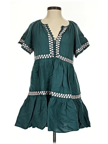 Madewell Embroidered Linen-Blend Flutter-Sleeve Mini Dress (view 1)