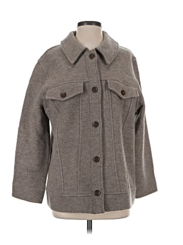Madewell Boiled Wool Bridgman Sweater-Jacket (view 1)