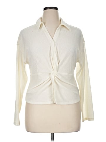Madewell Twist-Front Long-Sleeve Top (view 1)