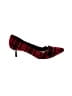 Sole Society Plaid Black Red Heels Size 5 1/2 - photo 1