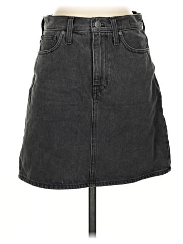 Madewell Rigid Denim High-Waist Straight Mini Skirt in Berridge Wash (view 1)
