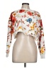 Forever 21 Floral White Sweatshirt Size L - photo 1