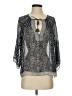 Ulla Johnson 100% Silk Silver 3/4 Sleeve Silk Top Size 2 - photo 1