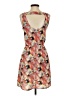 Lush 100% Polyester Print Orange Casual Dress Size S - photo 2