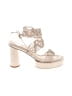 Paloma Barceló 100% Leather Solid Ivory Sandals Size EU 40 - photo 1