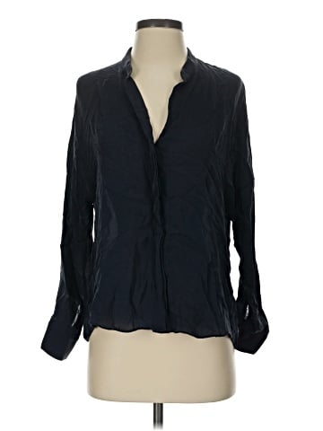Vince. Long Sleeve Silk Top (view 1)