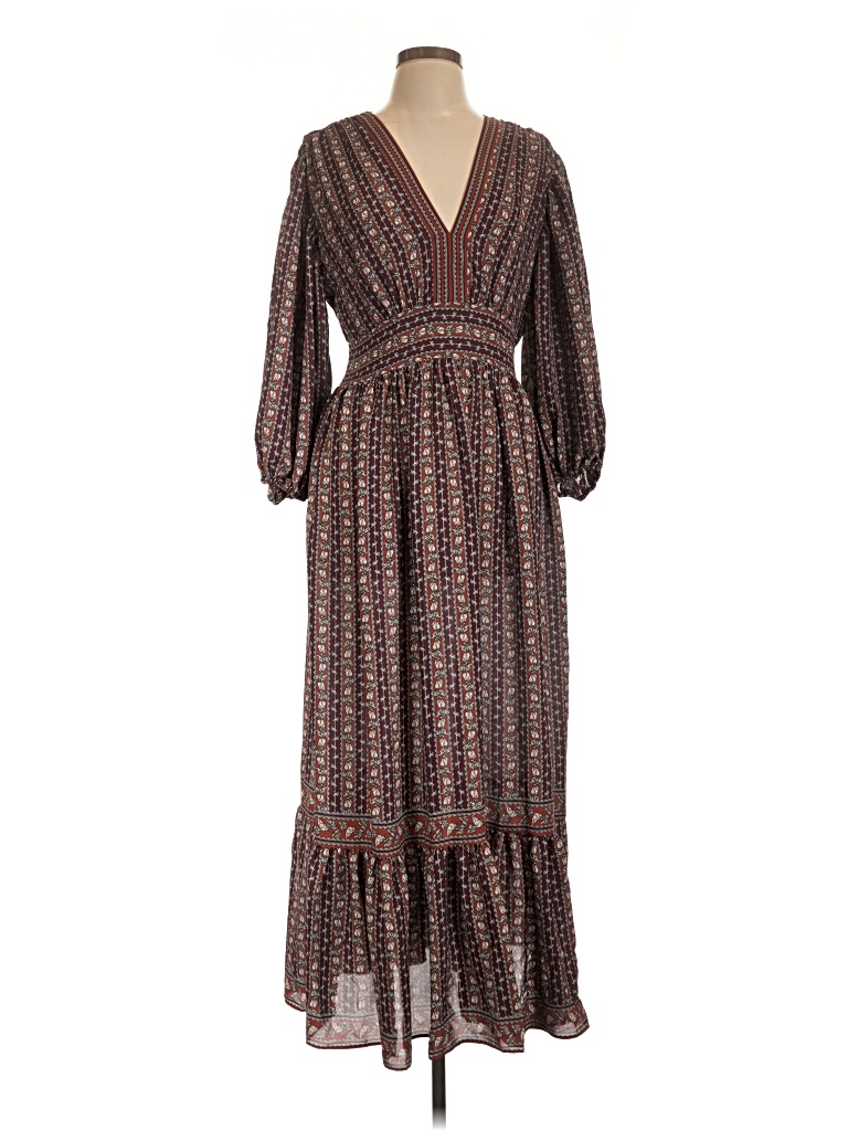 Pre-owned Max Studio Casual Dress In Brown