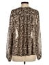 Maeve Animal Print Brown Long Sleeve Blouse Size S - photo 2