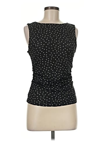 Madewell Ruched Mesh Top in Polka Dot (view 1)