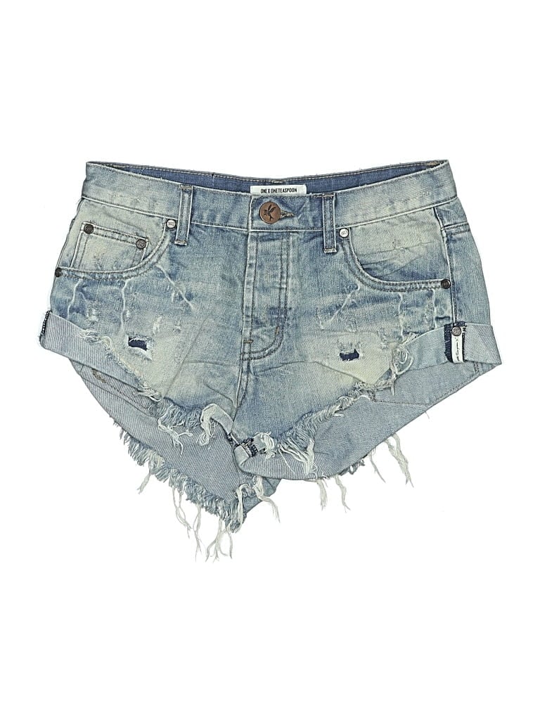 Pre-owned One X Oneteaspoon Denim Shorts In Blue