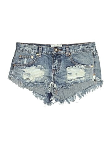 One by One Teaspoon Denim Shorts (view 1)