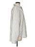 Old Navy 100% Polyester Stripes Ivory Long Sleeve Blouse Size L (tall) - photo 4