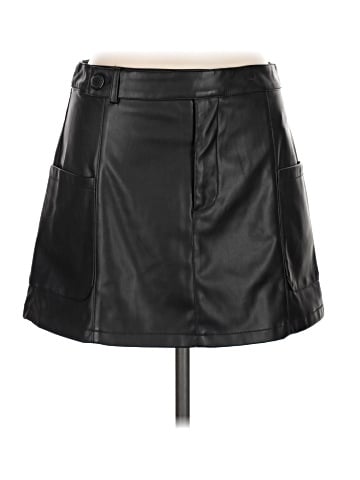 Fahsyee Faux Leather Skirt (view 1)