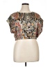 1.State 100% Polyester Brown Short Sleeve Blouse Size XL - photo 1