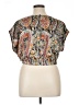 1.State 100% Polyester Brown Short Sleeve Blouse Size XL - photo 2