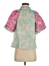 THML 100% Polyester Teal Short Sleeve Blouse Size XS - photo 1