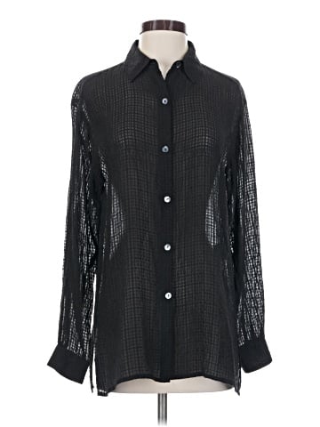 Eileen Fisher Long Sleeve Silk Top (view 1)