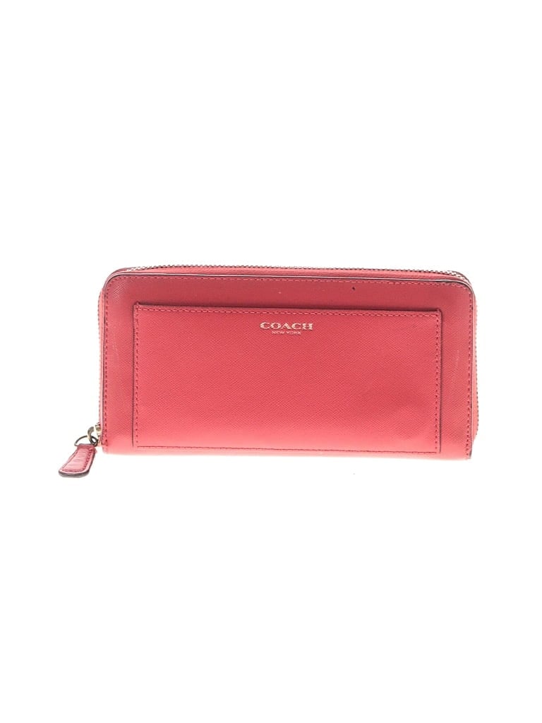 Pre-owned Coach Leather Wallet In Red
