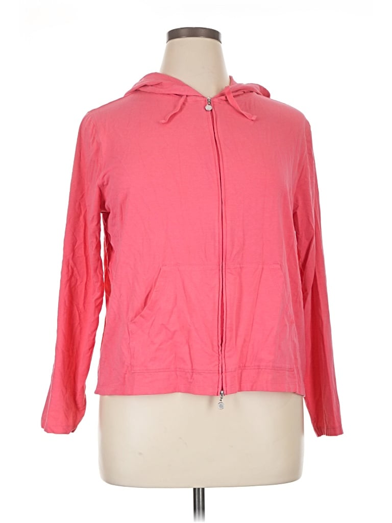 Pre-owned Coolibar Zip Up Hoodie In Pink