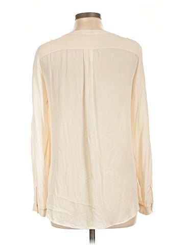 Theory Long Sleeve Silk Top (view 2)